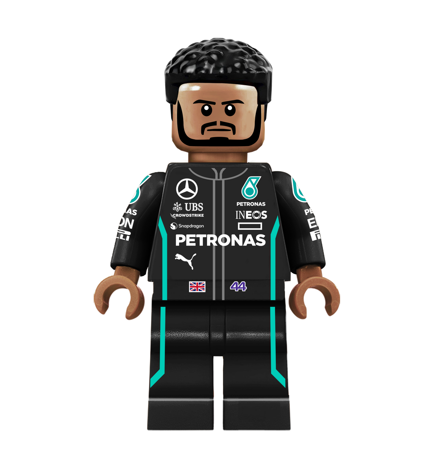 Lewis Hamilton - Famous Minifigs Custom Printed Minifigure