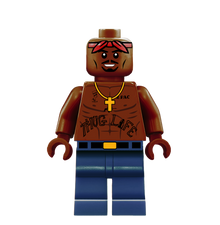 Tupac Minifigure - Famous Minifigs Custom Printed Minifigure