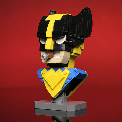 Wolverine Bust MOC made using LEGO bricks