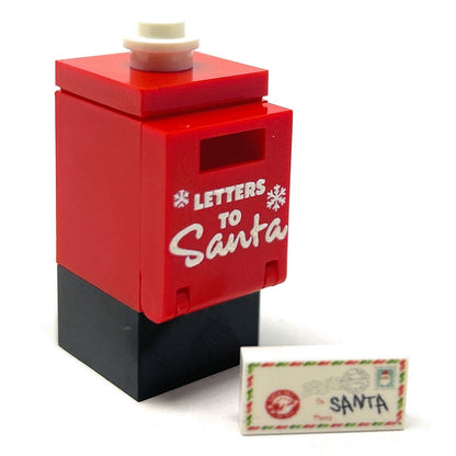 Letter to Santa Mailbox and Envelope made using LEGO parts - B3 Customs