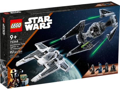 LEGO Star Wars 75348 Mandalorian Fang Fighter vs TIE Interceptor