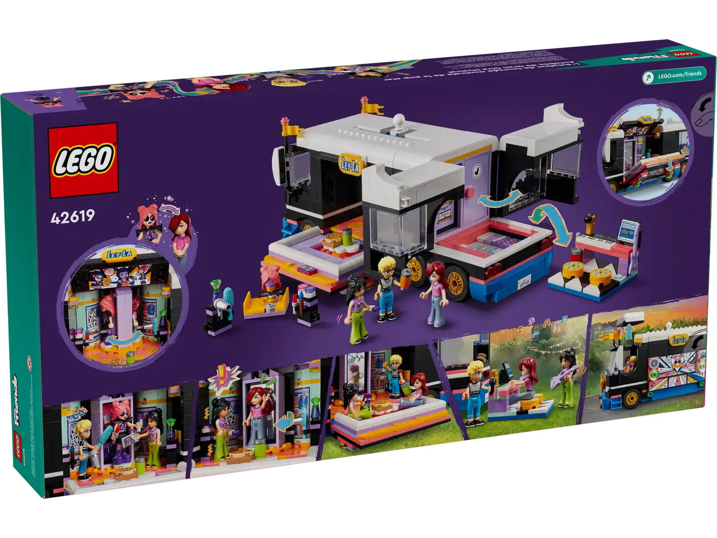 LEGO Friends 42619 Pop Star Music Tour Bus