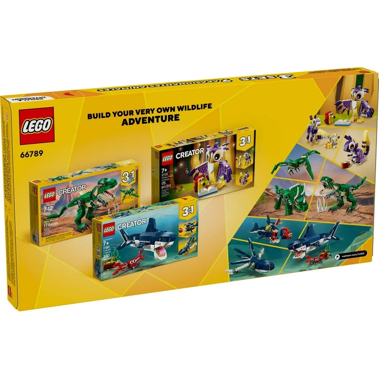 LEGO Creator 66789 Animal Gift Set 3in1, 9 Exciting Animals