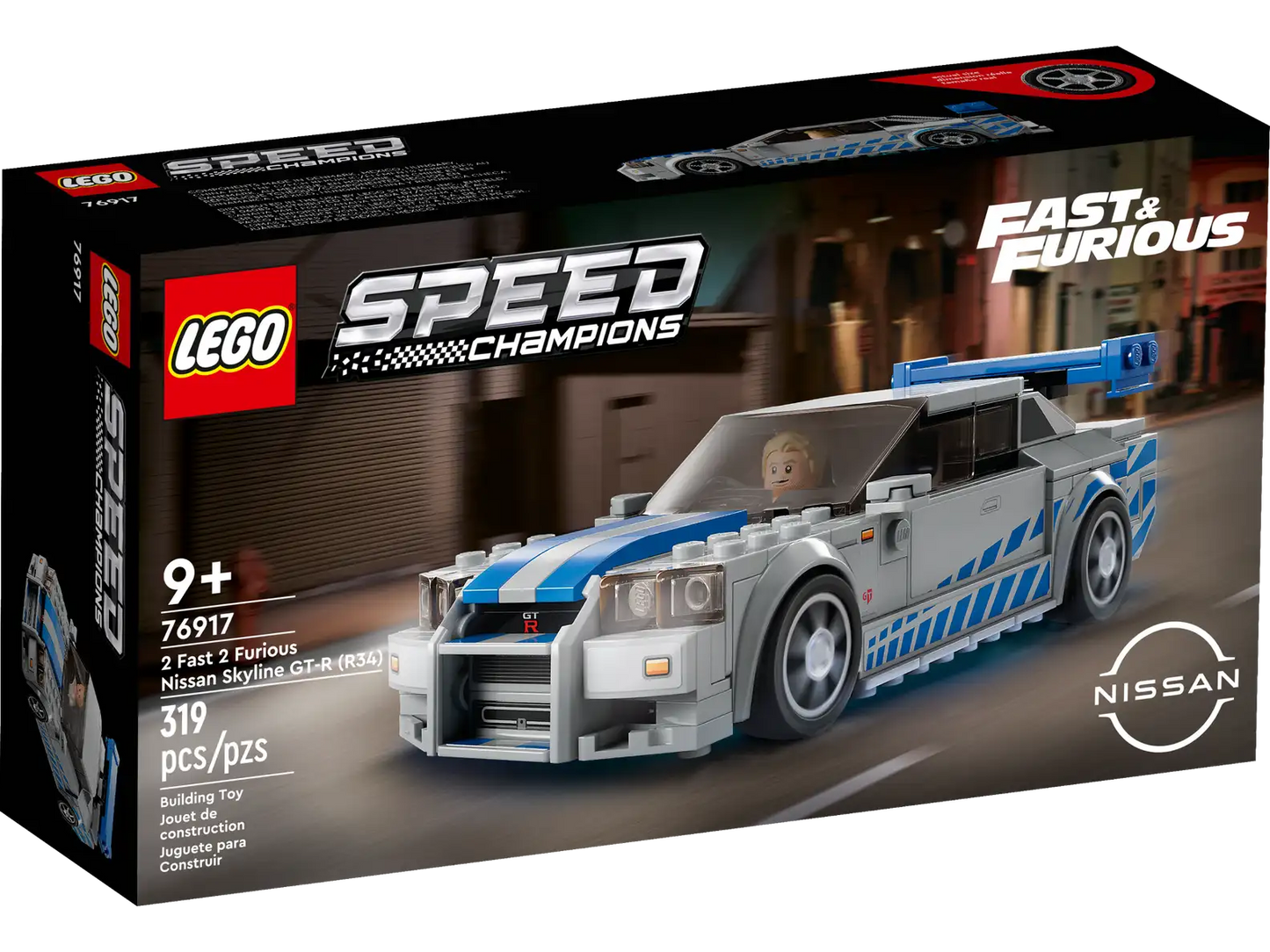 LEGO Speed Champions 76917 2 Fast 2 Furious Nissan Skyline GT-R (R34)