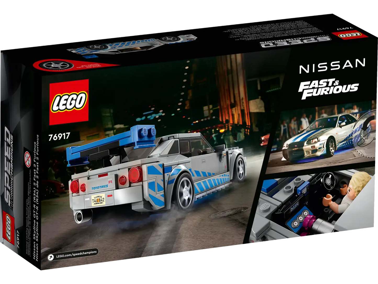 LEGO Speed Champions 76917 2 Fast 2 Furious Nissan Skyline GT-R (R34)