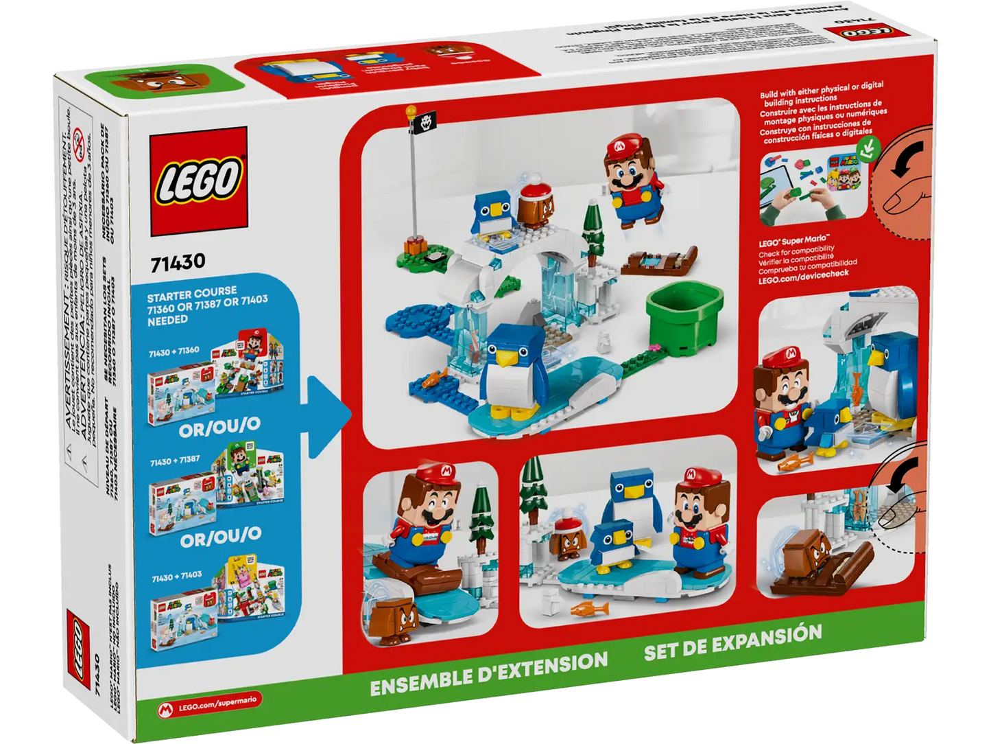 LEGO Super Mario 71430 Penguin Family Snow Adventure Expansion Set