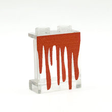 Window with Blood Dripping, Halloween - Custom Printed LEGO 1x2x2 Panel, B3 Customs