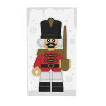 Christmas Nutcracker, Toy Soldier Winter Village 4x6 Glass Window made with LEGO part - B3 Customs