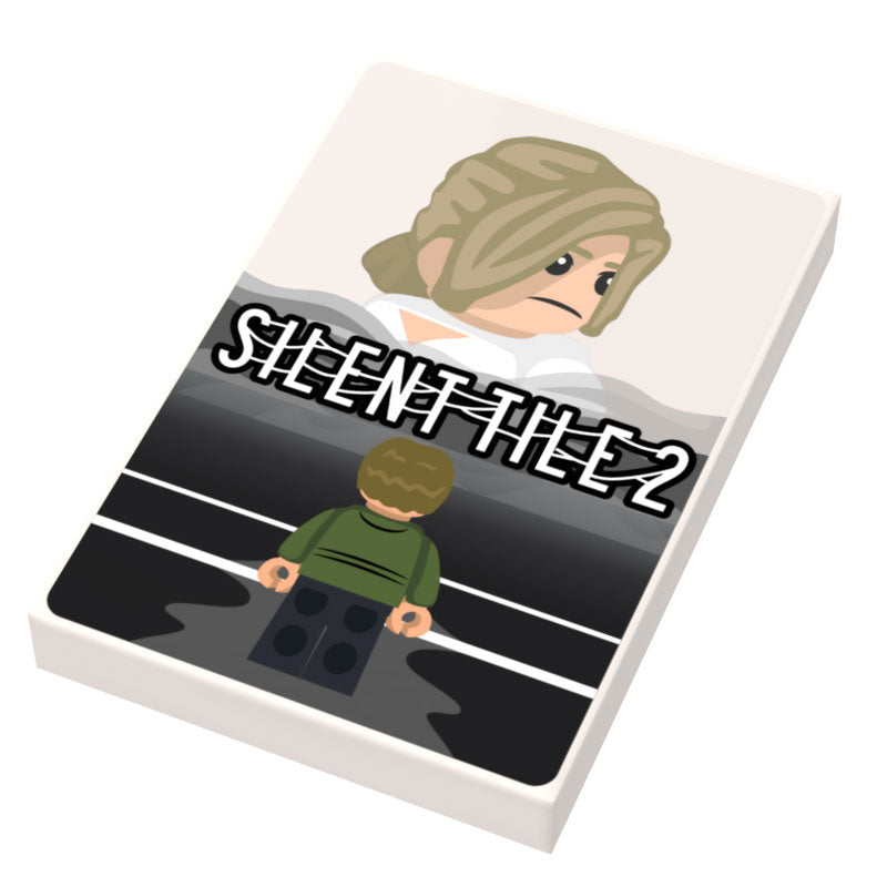 Silent Tile 2 Video Game Cover (2x3 Tile) made using LEGO part - B3 Customs