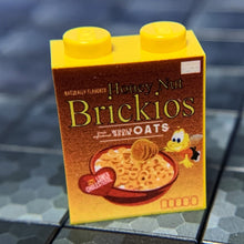 Honey Nut Brickios Cereal Custom Printed 1x2x2 Brick made using LEGO part - B3 Customs