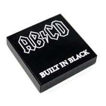 AB / CD Built in Black Music Album Cover (2x2 Tile) made using LEGO tile