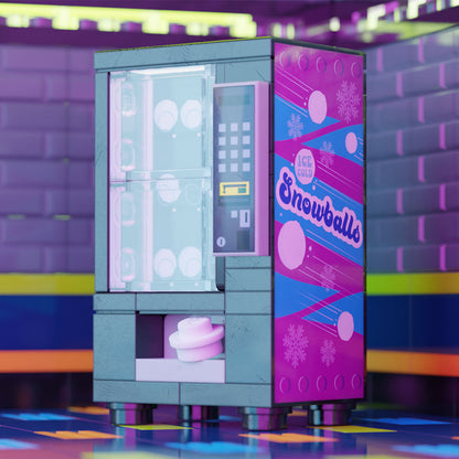 Snowballs Minifig Vending Machine made using LEGO parts - B3 Customs