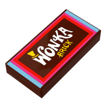 Wonka Brick - Custom Printed 1x2 Tile made using LEGO part